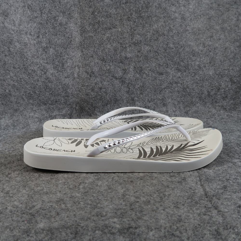 Loco Beach Shoes Womens 11 Sandals Flip Flops Casual Slip On Flat Made in Brazil